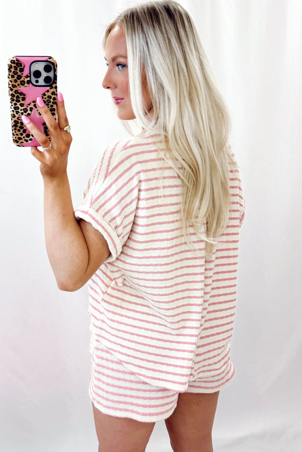 Pink Stripe Lounge Set