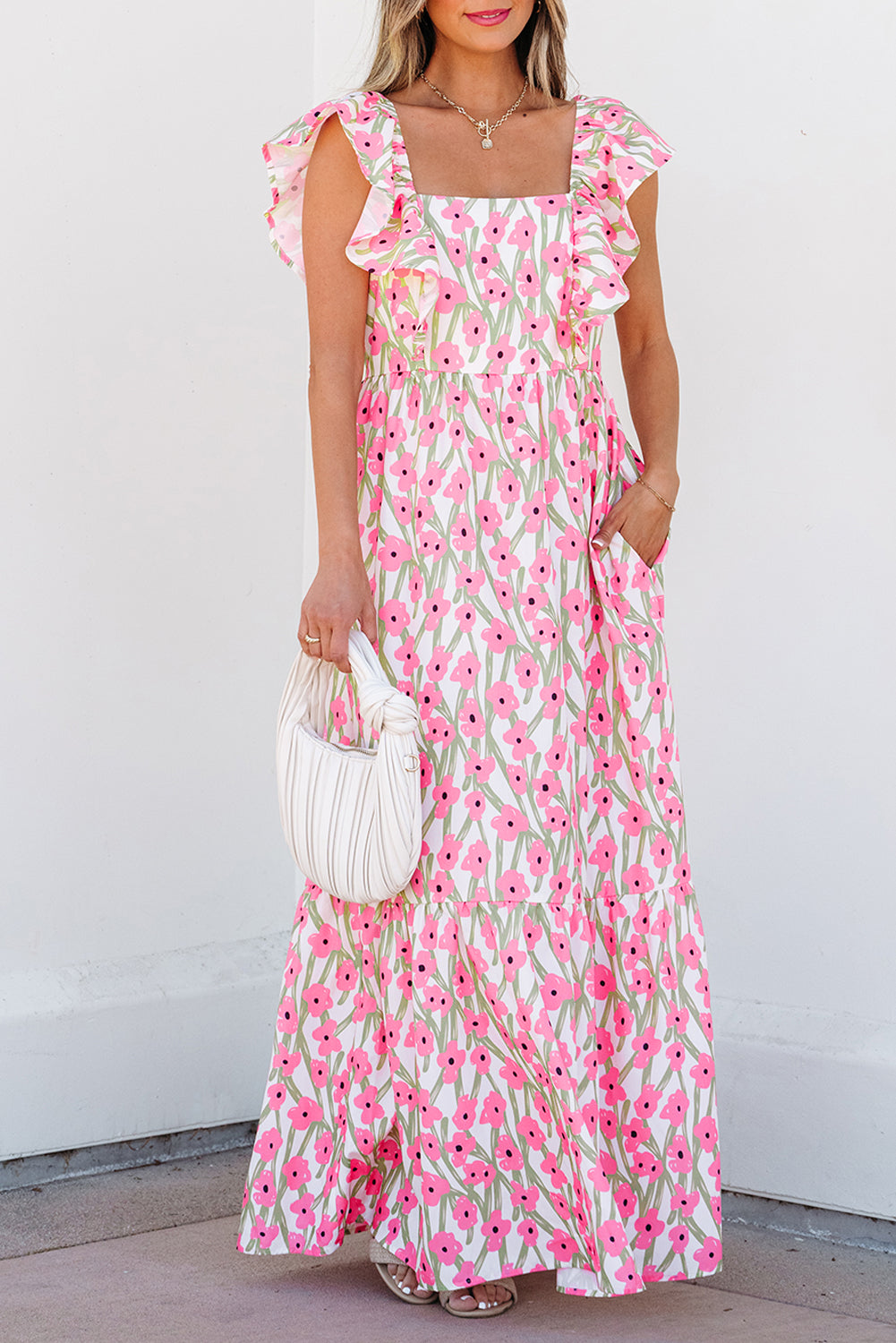 Pink Poppy Maxi Dress